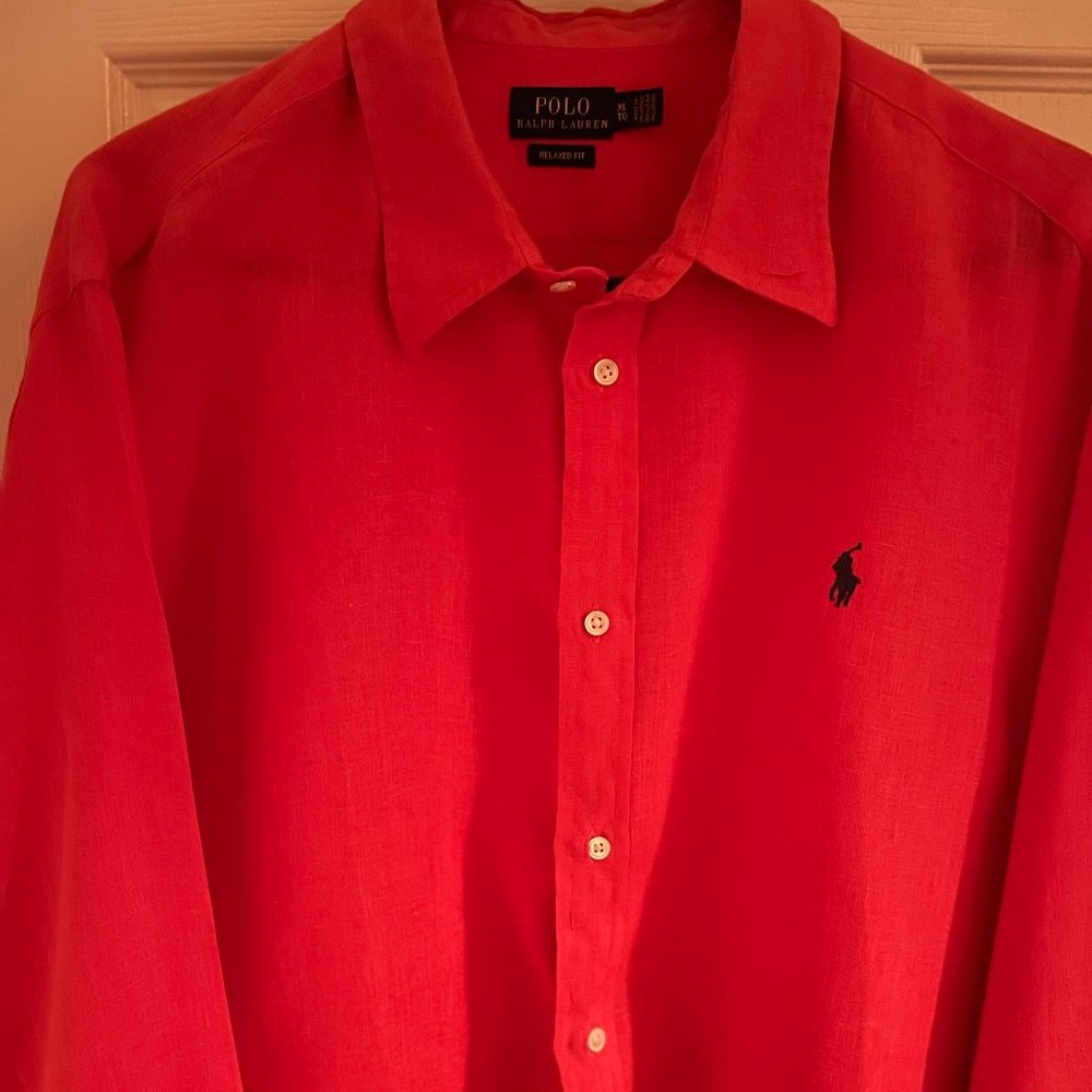 Polo Ralph Lauren 100% Linen Shirt-Gently Worn
